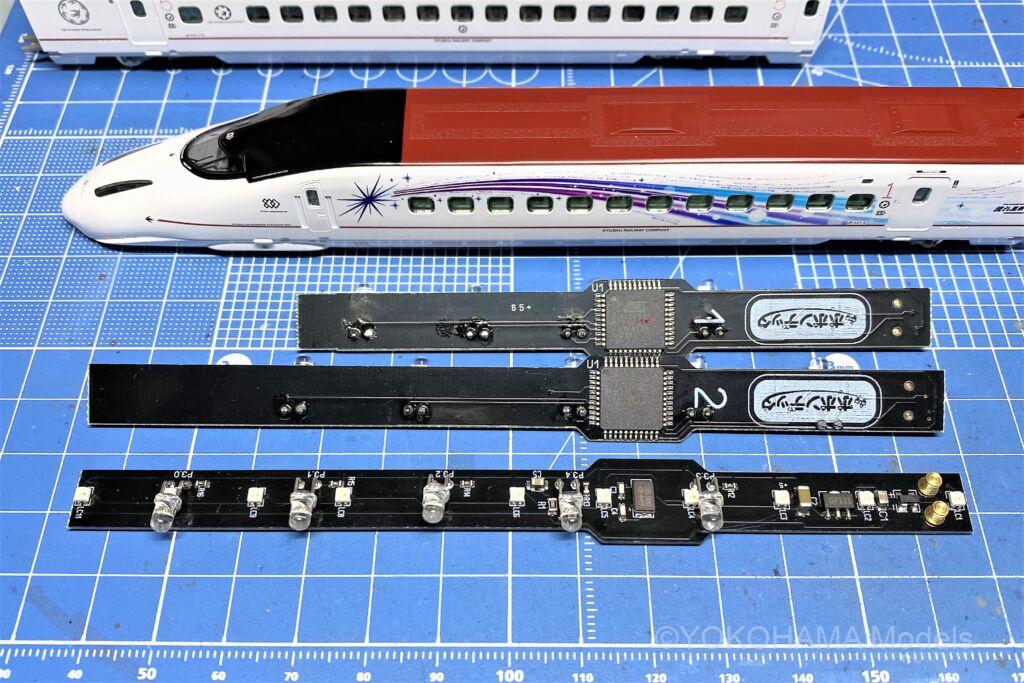 九州新幹線800系(流れ星新幹線)を弄る。ポポンデッタの室内灯装備