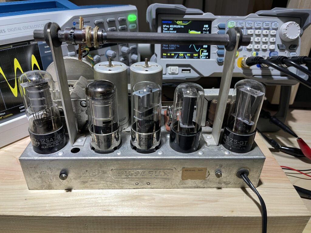 昭和初期の真空管ラジオ「ナショナル PS-54」の修復：コンデンサ、抵抗