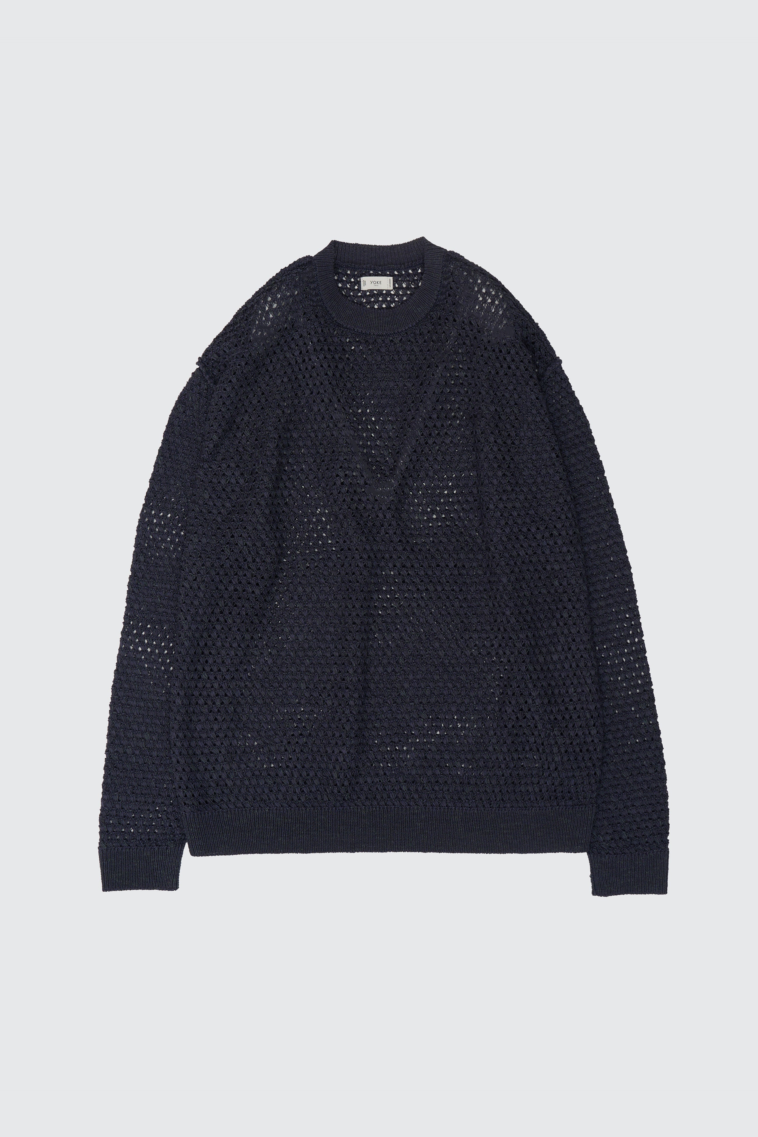 Abstract Jacquard Crewneck Sweater | YOKE Official Website