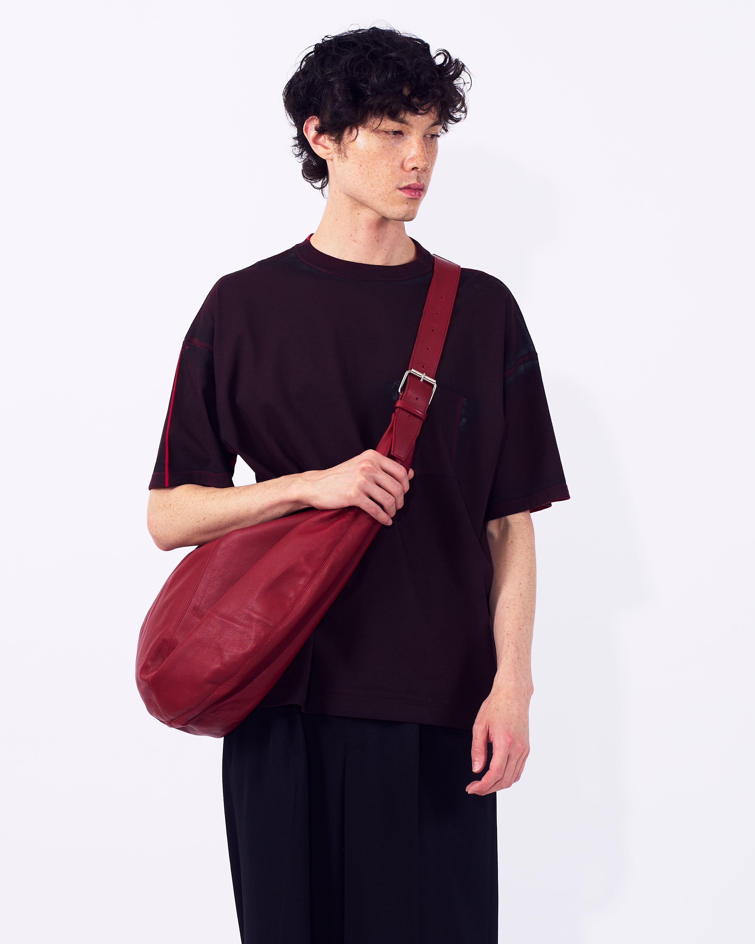 Carf Leather Circle Bag | YOKE Official Website