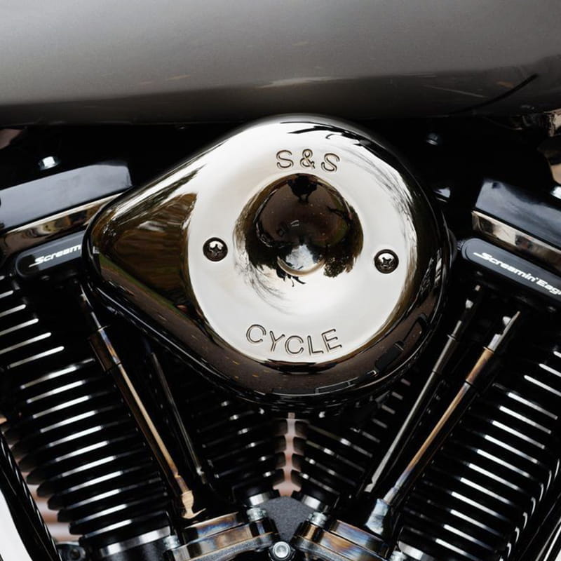 S&S□ ステルスエアクリーナーキット ティアドロップ ラバクローム