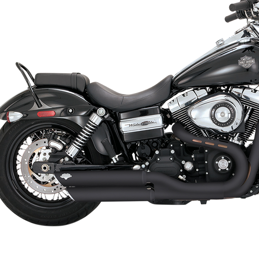 バンス＆ハインズ□ツインスラッシュ スリップオン マフラー ブラック