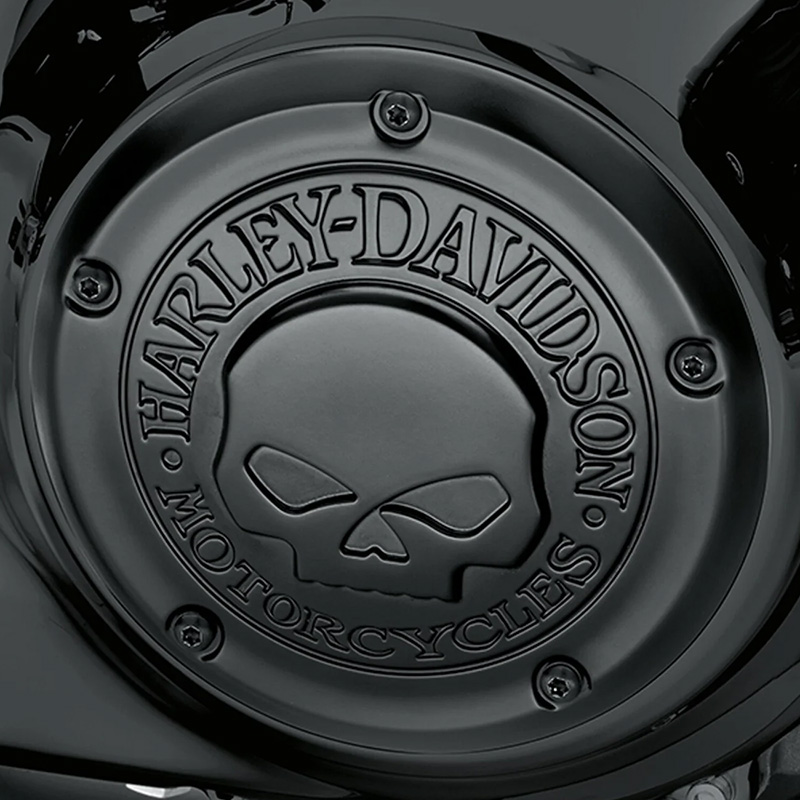 ハーレー純正□ ダービーカバー ウィリーG スカル ブラック 【19年以降