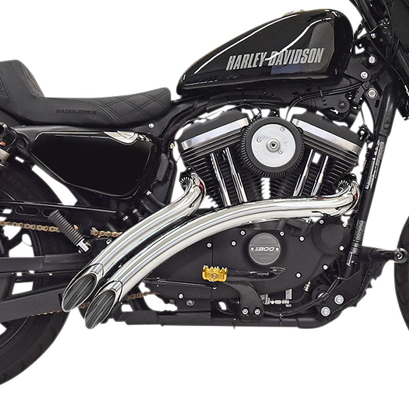 バッサニ□ ラジアルスイーパー フルエキゾーストマフラー クローム