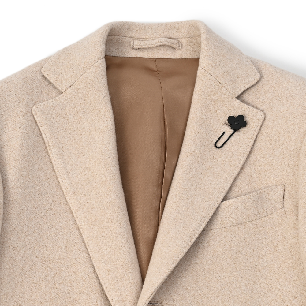 SPECIAL ウールフランネルチェスターフィールドコート ベージュ