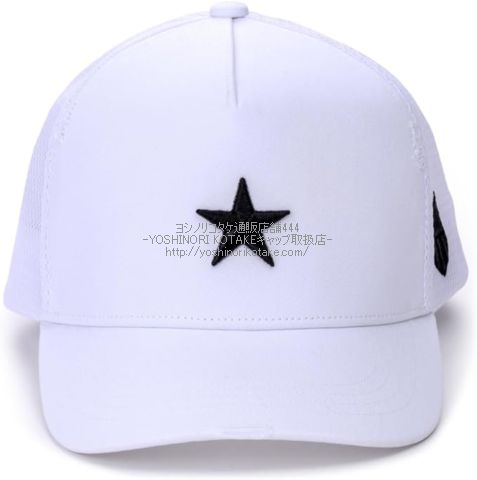 ヨシノリコタケ 帽子 スター3D刺繍 キャップ-白-2025SS| ヨシノリ