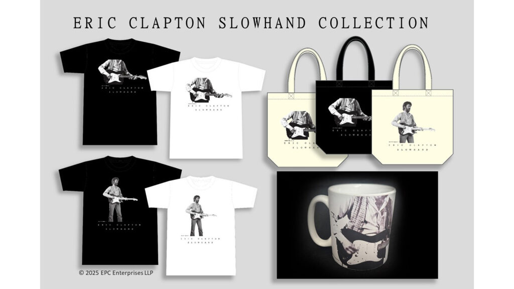 クラプトン『SLOWHAND』デザイン公式グッズ登場 – YOUNG GUITAR