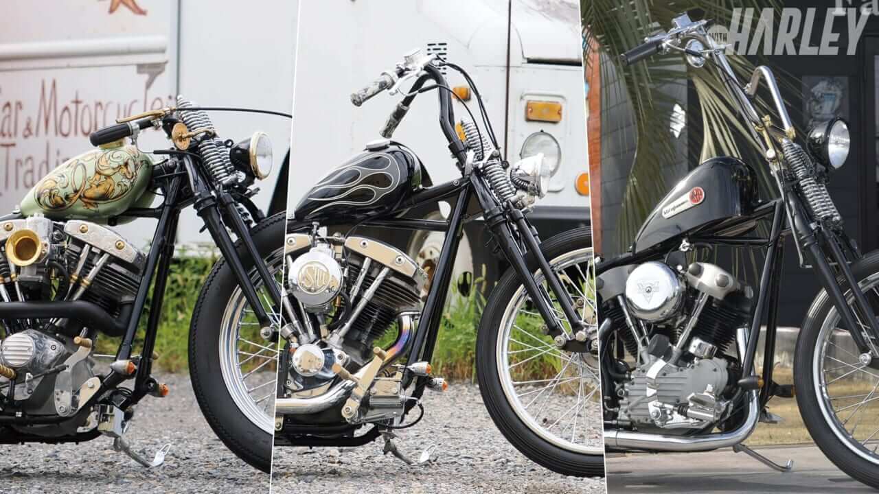 スポーツスター エキパイ 独立 ショベル パン ナックル アイアン