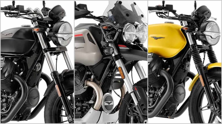 モトグッツィ ['22後期新型バイクカタログ]：ニューカラー続々!! 水冷