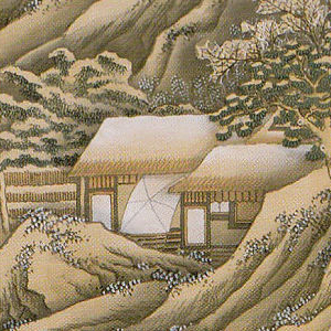 月岡栄貴日本画 滝の風景 作品