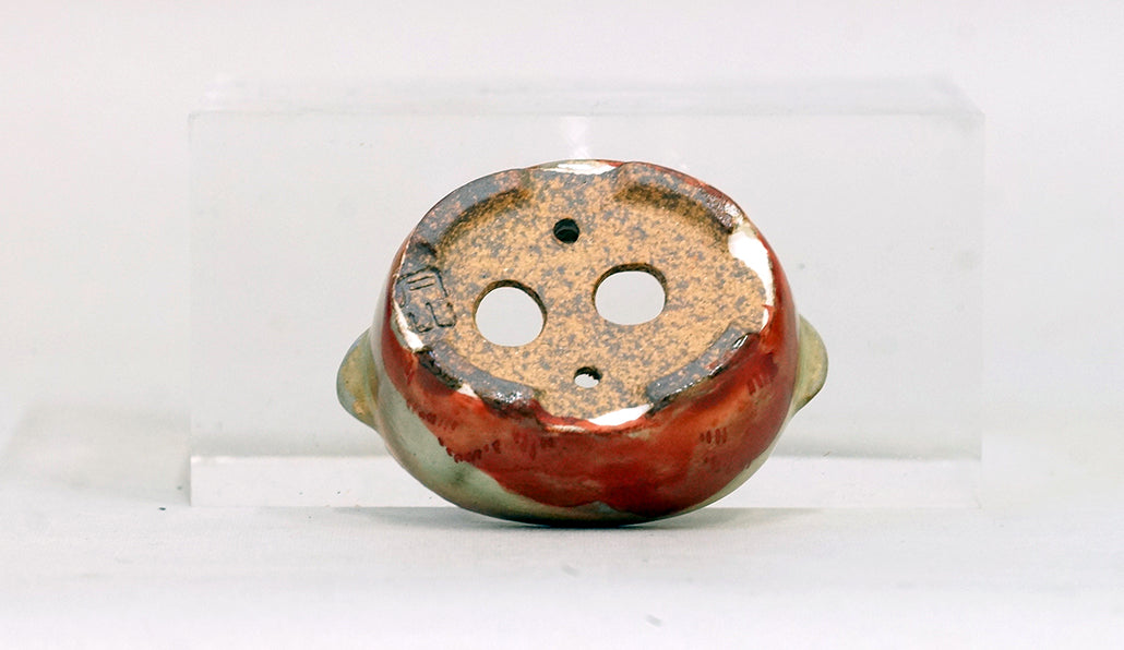 盆栽鉢ストアゆきもの｜盆栽鉢｜月山｜赤絵の小判鉢 JG235