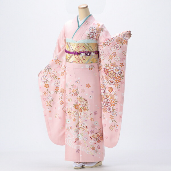 f8022124r】【レンタル】【2月～11月】振袖 フルセット Lサイズ ピンク