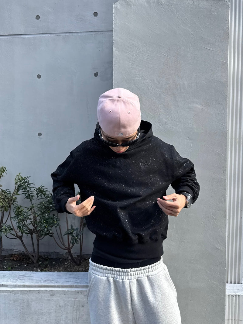 glitter logo hoodie – YZ