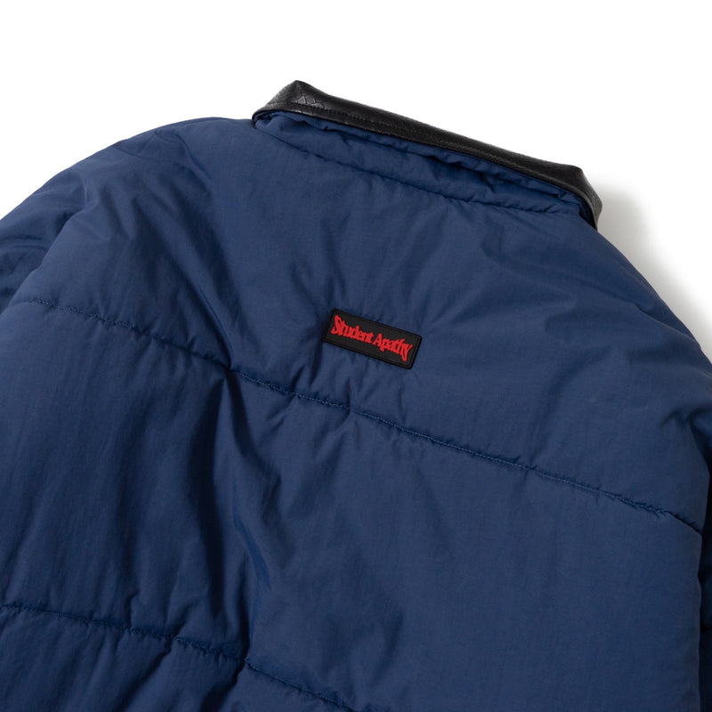 student apathy leather collar fake down jacket – YZ