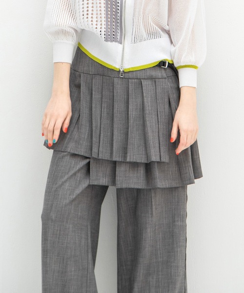 AULA AILA（アウラ アイラ） スラックス パンツ プリーツスカート