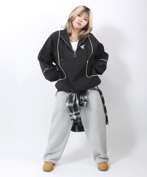 ナイロンジャケット 別注 蜂さんワンポイント刺繍 ナイロンアノラック