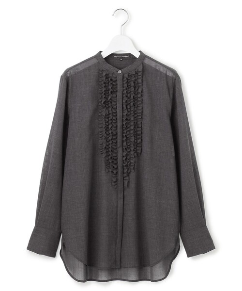 ブラウス シャツ 「VERY11月号掲載/洗える」TWボイル フリルディテール