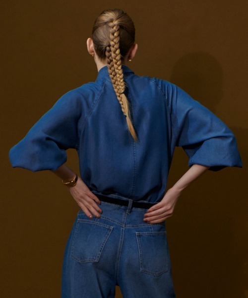 allureville（アルアバイル） ブラウス シャツ デニムボウブラウス