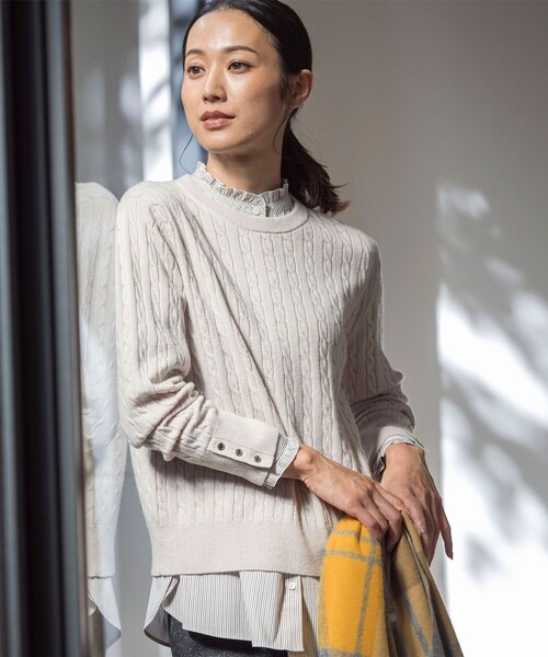 J.PRESS（J.プレス） ニット セーター 「洗える」WOOL BLEND AIR