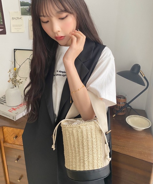 moment+ かごバッグ カゴバッグ 2WAYバスケットかごバッグ : ZOZOTOWN