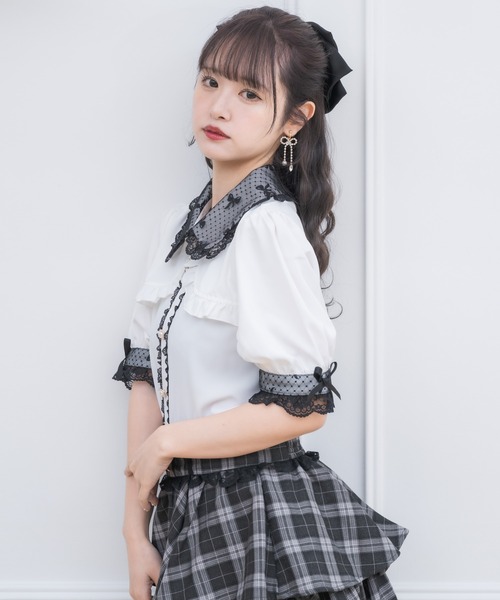 クチュールバイロジータ ブラウス シャツ ネックレスチャーム付き