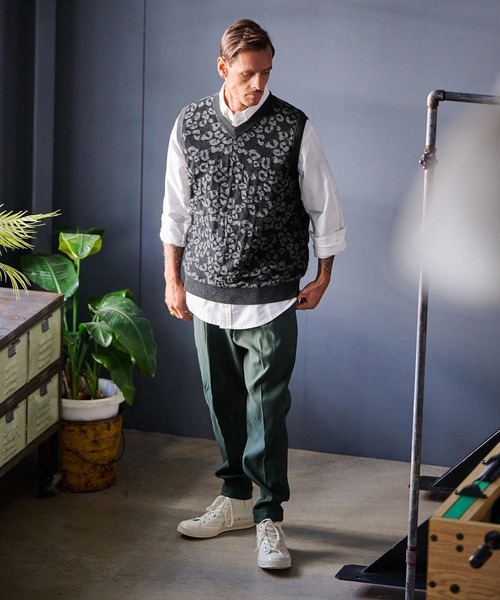 THEOREM ベスト ジレ mcg3647-Layer of Leopard VN Vest レオパード