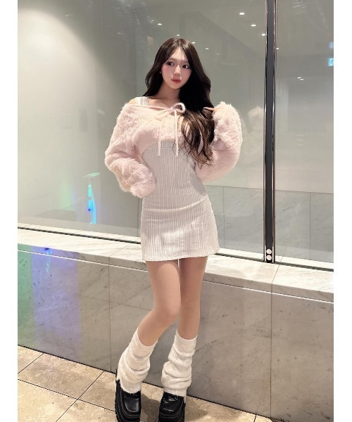 Darich（ダーリッチ） ワンピース ケーブルニットソーセットミニ