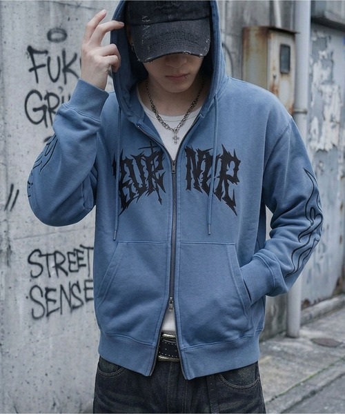 SPINNS（スピンズ） パーカー 「内田金吾くん着用」短丈ダブルジップ