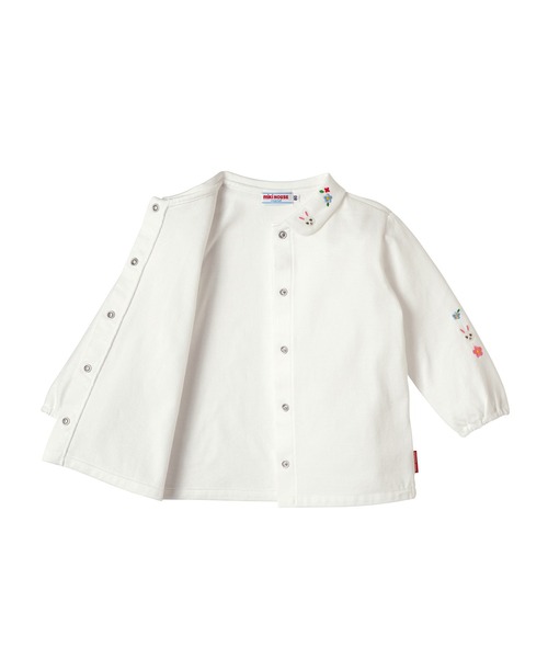 MIKI HOUSE（ミキハウス） ブラウス シャツ うさこ襟刺繍長袖ブラウス