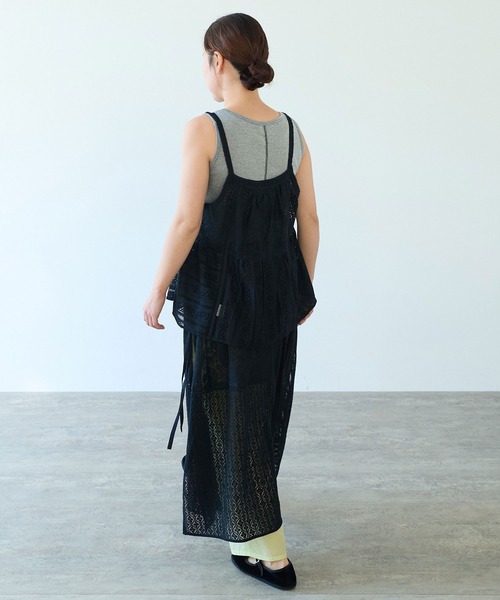 yuni ブラウス シャツ indiaパッチワークレース キャミビスチェ