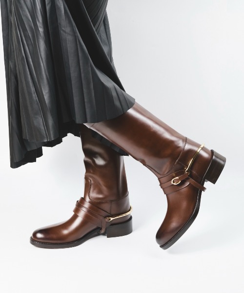 SARTORE（サルトル） ブーツ 金具デザインロングブーツ/SR4019
