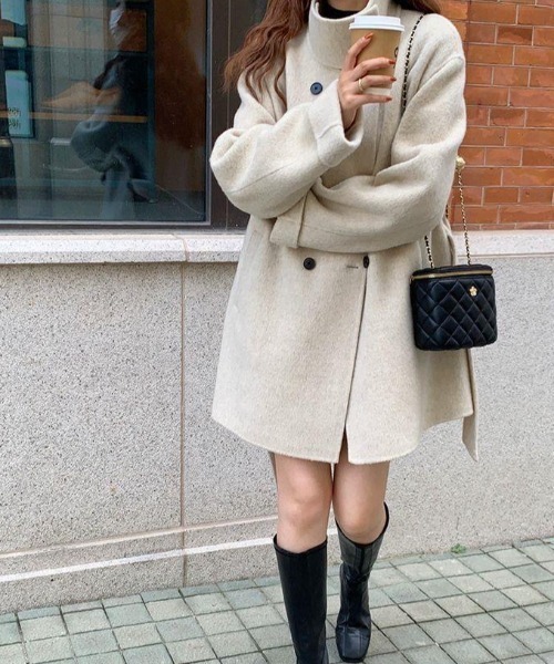 SHEENA（シーナ） ステンカラーコート コート フェイクウールスタンド