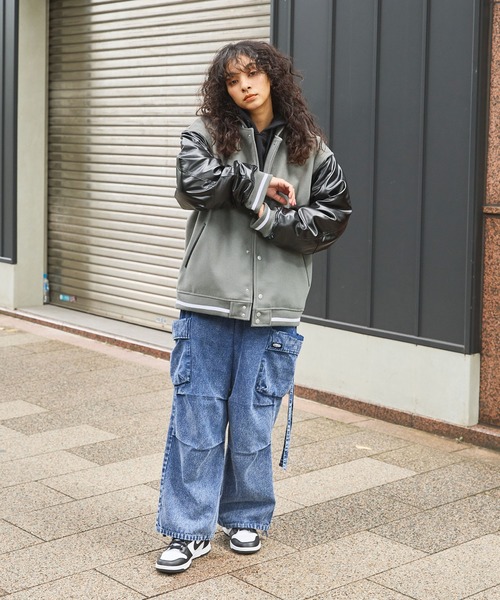 スタジャン Buyer's Select/ビックシルエット /無地 ウールテック