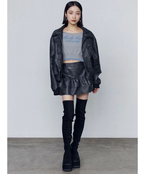 EMODA（エモダ） ブーツ スクエアフィットロングブーツ レディース