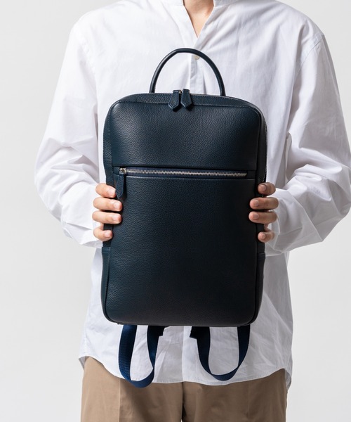 MURA（ムラ） デイバック リュック 薄マチ ダブルジッパー シュリンク