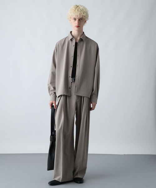 HARE（ハレ） シャツ 「SET UP対応」コードストライプシャツ(HARE