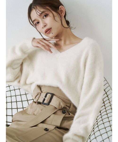 TONAL（トーナル） ニット セーター PREMIUM FOX×CASHMERE Vネックプル