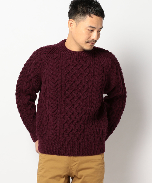 SHIPS（シップス） セーター ニット INVERALLAN: 「1A」 ウール クルー