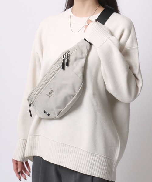 Lee（リー） ウエストポーチ ウエストバッグ ロゴ ワンポイント刺繍 撥