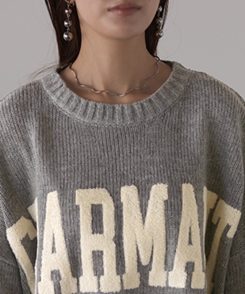 HUG.U（ハグユー） ニット セーター オーバーサイズロゴニット