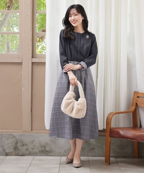 Tiaclasse ワンピース チェックドッキングワンピース : ZOZOTOWN Yahoo