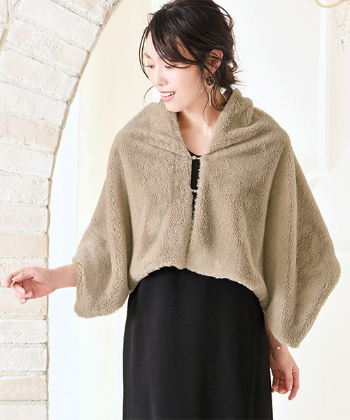 GIRL DRESS FOR NOW ストール マフラー マルチwayフェイクファーケープ