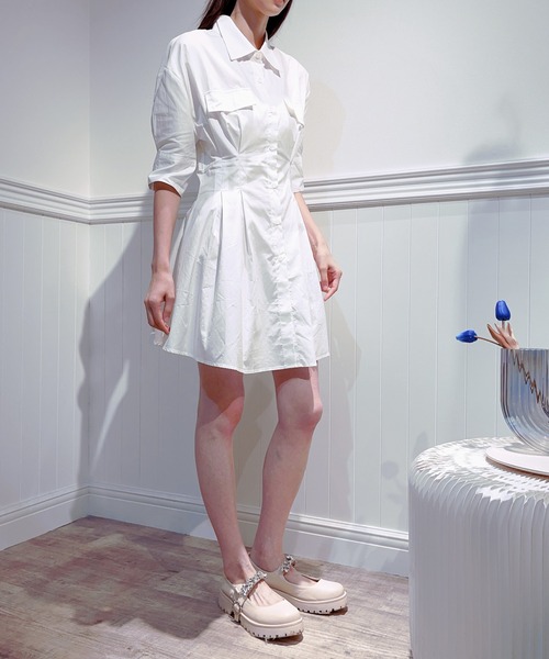 LA POMME petit（ラポミ・プチ） ワンピース タックデザインカジュアル