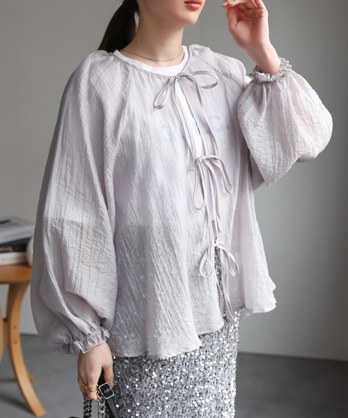 sakishimatokyo ブラウス シャツ 「2WAY」シアーブラウス / ボリューム