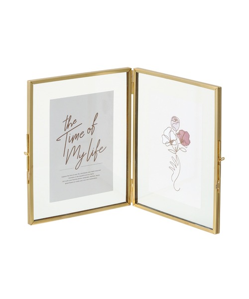 Francfranc（フランフラン） 写真立て メタルガラス フレーム 2面