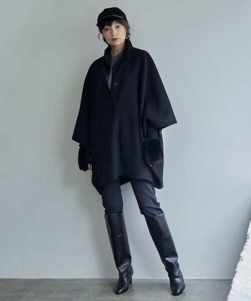 ICB（アイシービー） コート アウター WoolRever ポンチョコート