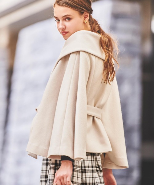 NOELA（ノエラ） ポンチョコート フリー オフホワイト レディース