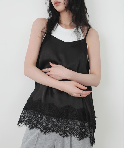 LIAN（リアン） キャミソール レースサテンキャミ : ZOZOTOWN Yahoo!店