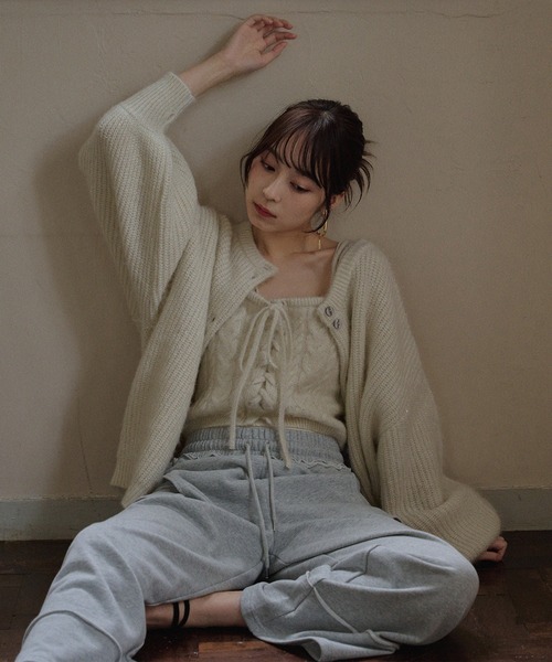 mideal（マイディール） アンサンブル spangle knit ensemble