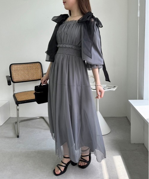 one after another NICE CLAUP ワンピース リボン取り外しできる